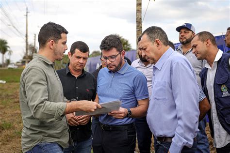 Governador Gladson Cameli visita obras de infraestrutura e pavimentação