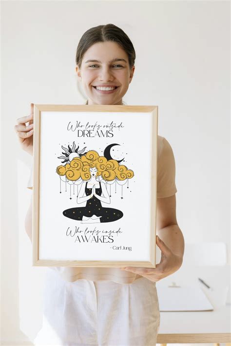 Printable Meditation Wall Art Inspirational Quotes Jung Quote Poster