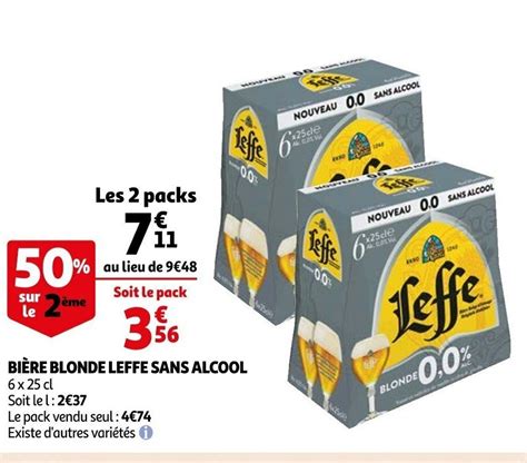 Promo Bière Blonde Leffe Sans Alcool chez Auchan