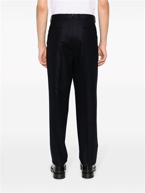 Zegna Pantalones De Vestir Con Pinzas Azul Farfetch Mx