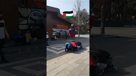 تحدي شخص فلسطيني بيدرب رقص بريك دانس بيجي شخص اسرائيلي بتحداى جمباز بس