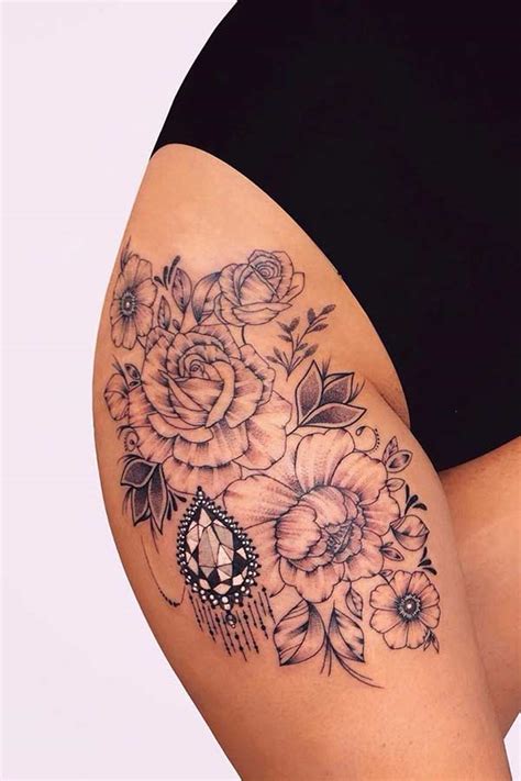 Flower Tattoo Designs On Thigh Best Flower Site