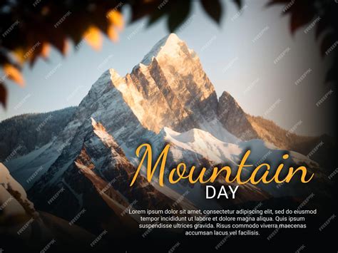 Premium PSD | Mountain day background