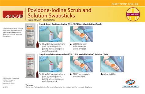 Povidone Iodine Scrub And Solution Swabsticks Clorox Professional