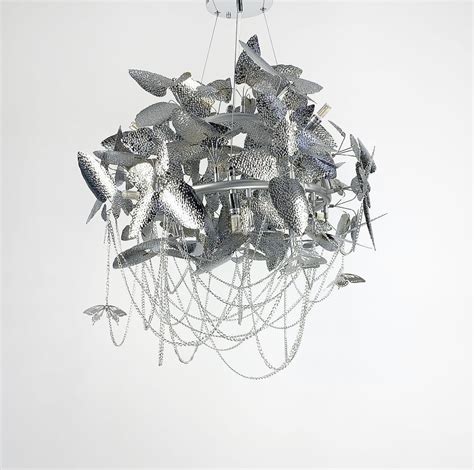 Люстра в стиле Серпента с бабочками, хромированный корпус Y 05/D600 CH ...