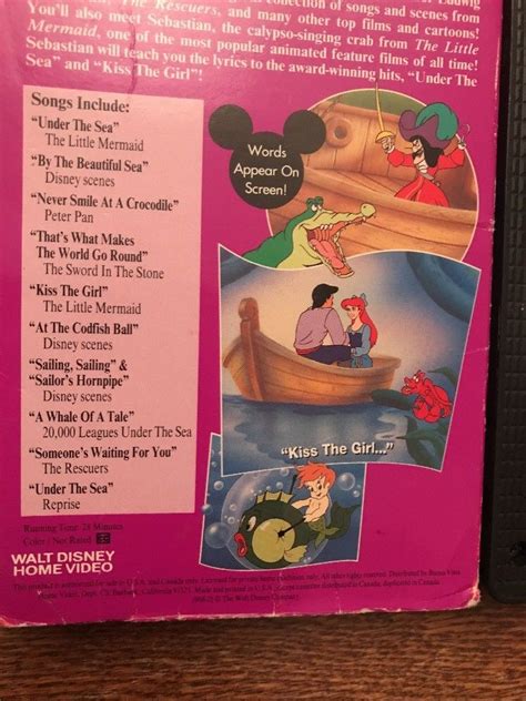 Disney Sing Along Songs Under The Sea Little Mermaid Pal Vhs Nbkomputer