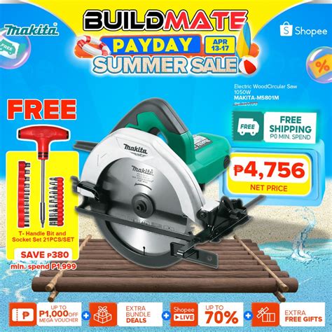 Makita Original Electric Wood Circular Saw Power Ø185mm 7 1 4 1050w M5801m •buildmate• Shopee