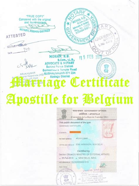 Marriage Certificate Apostille Belgium Attestation Belgium Embassy