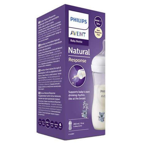 AVENT Бутилка Natural Response 260 мл, 1м+ с биберон с поток 3 ...