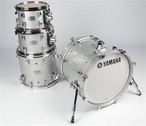 Yamaha Absolute Hybrid Maple Jazz Drum Set In Silver Sparkle Finish