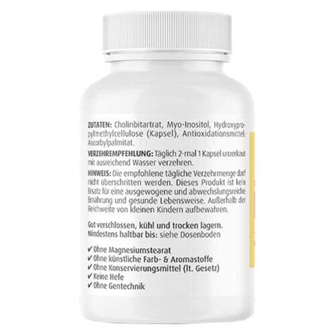 Cholin Inositol Mg Pro Veg Kapseln St Online Bei Pharmeo