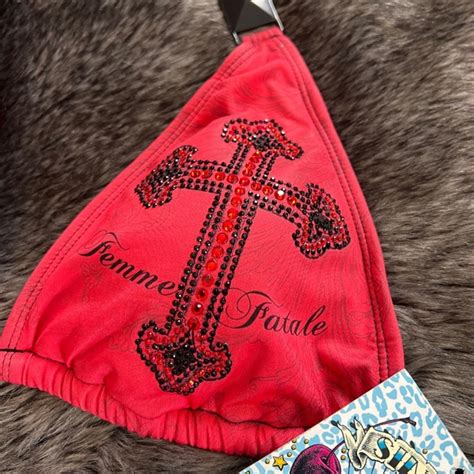 Affliction Swim Nwt Y K Rare Sinful By Affliction Femme Fatale Black Swimsuit Bikini Poshmark