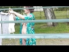 Milf Naked In Public Frinas Husband Watches Through Window As A Pregnant Neighbor Without