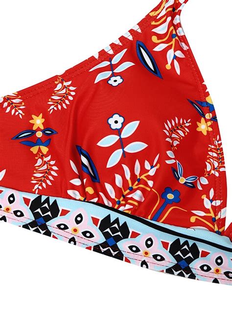 Women S Swimsuits Bikini Piece Cheeky Swimsuit Halter Piece Open Back Sexy Tropical Sexy