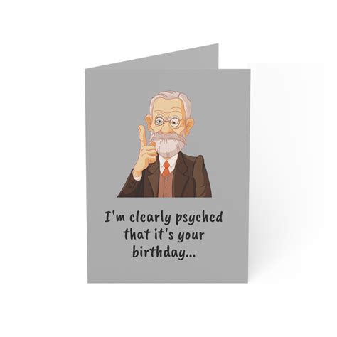 Therapist Birthday Card Psychiatrist Birthday Card Psych Greeting