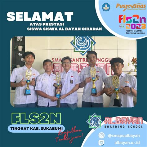 SMA Albayan Menyabet Lima Juara Di Ajang FLS2N 2023 Kabupaten Sukabumi