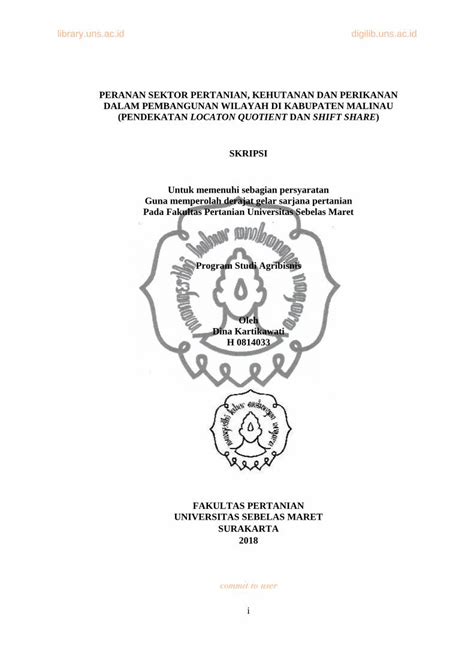 Pdf Peranan Sektor Pertanian Kehutanan Dan … Peranan Sektor