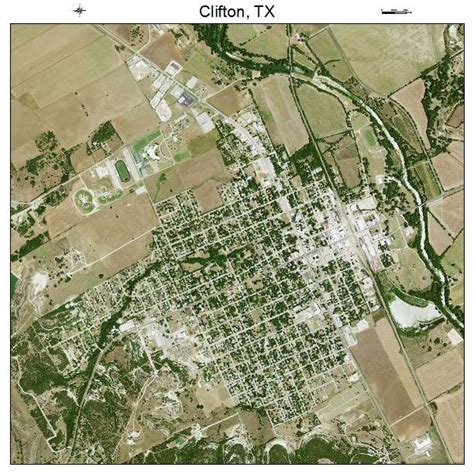 Aerial Photography Map Of Clifton Tx Texas