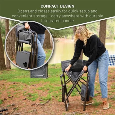 Timber Ridge Laurel Folding Directors Camp Chair Side Table And Cooler