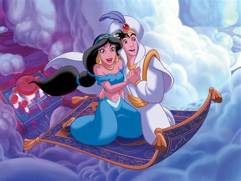 Disneys Jasmine And Aladdin Magic Carpet Ride 16x20 Poster