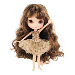 Dolly By Le Petit Tom Multi Jointed Vinyl Fashion Angela Doll ICY Doll In Brunette In TAUPE 30cm