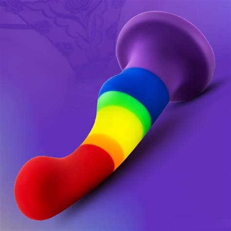 5 8in Rainbow Dildo Silicone Rainbow Colored Dildo