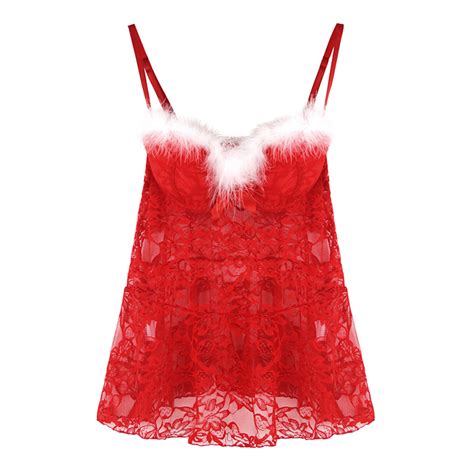 Sexy Red Lace Babydoll Lingerie Xt