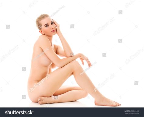 Beautiful Nude Woman Sitting On Flor Stock Photo 723610408 Shutterstock
