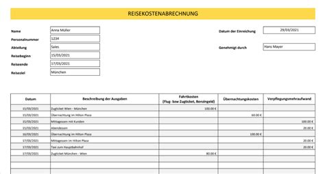 Kostenlose Reisekostenabrechnung Vorlage Timetrack Vorlagen