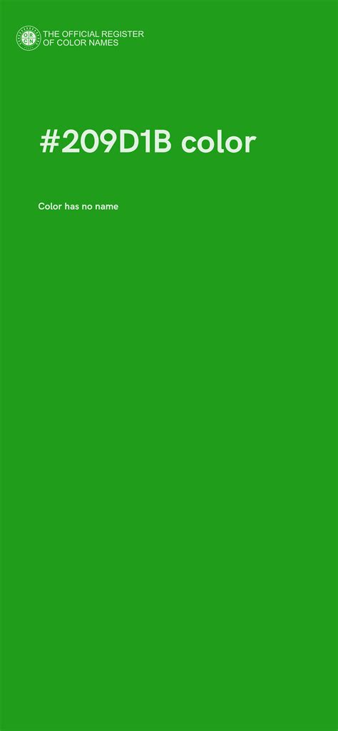 Color #209D1B - The Official Register of Color Names
