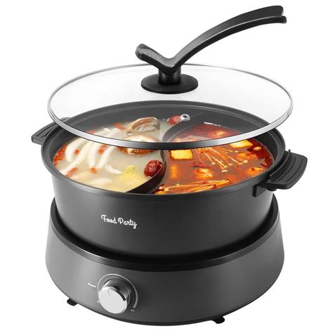 Food Party Hot Pot Electric Upgraded Separable Shabu Shabu Pot With Divider Hotpot Pot Electric