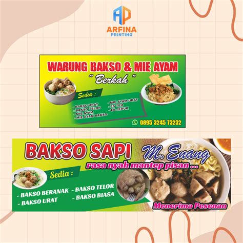 Jual Spanduk Banner Mie Ayam Bakso Shopee Indonesia