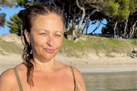 Loose Women S Nadia Sawalha In Eye Popping Display As She Frolics In Thong Bikini Daily Star