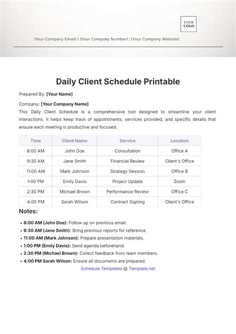 Free Color Coded Daily Schedule Layout Template To Edit Online
