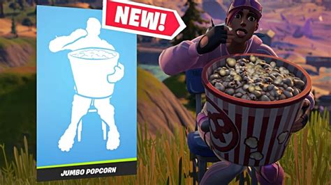 New Jumbo Popcorn Emote In Fortnite New Fortnite Item Shop Youtube