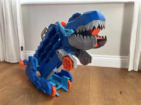 Hot Wheels City Transforming Ultimate T Rex Transporter Hauler Picclick Uk