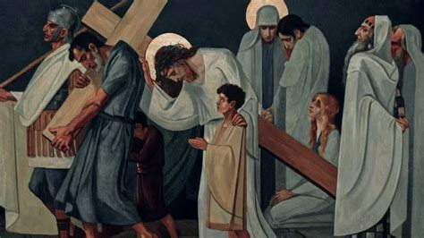 Quem Ajudou Jesus A Carregar A Cruz - 5ª Estação - Jesus é ajudado por Simão Cirineu a levar a Cruz in 2024 ...