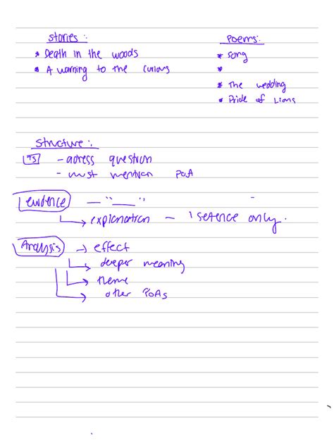 structure questions stories questions