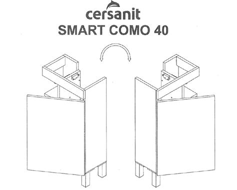 COMO 40 CERSANIT SMART Тумба под Раковину 40 см Цвет Белый Cersanit ...