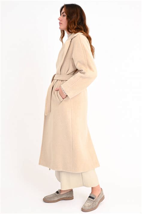 Max Mara Weekend Maxi Mantel Tempera Aus Wollmix In Creme Gruener At