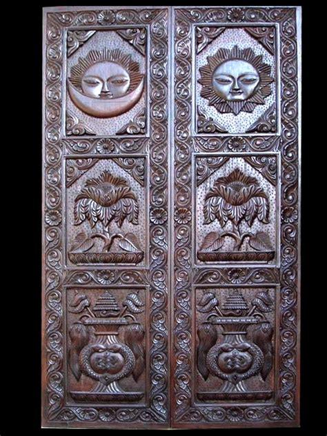 Wooden Carved Main Door For Nepali House . (7ft x 4ft)