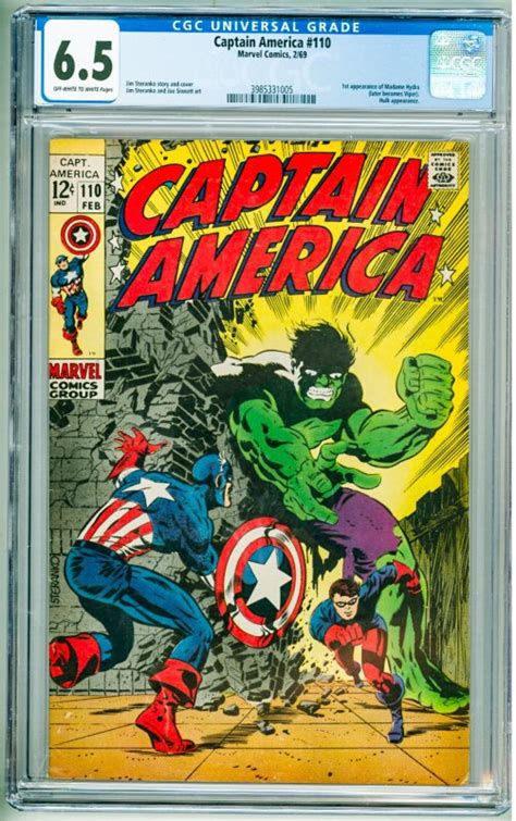 Captain America 110 1969 CGC 6 5 OWW Pages Comic Books Silver