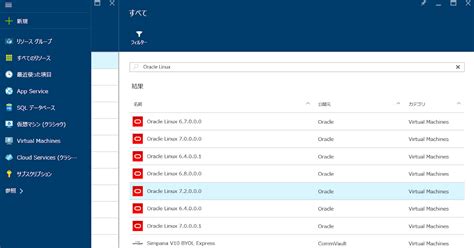 Oracle Linux とその周辺のもの Azure Marketplace の Oracle Linux 72。