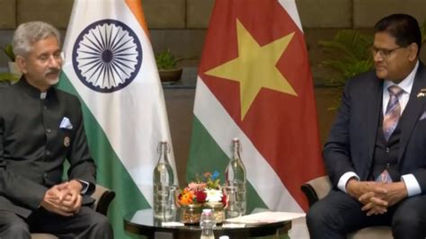 Mp Eam Jaishankar Holds Bilateral Meeting With President Of Suriname