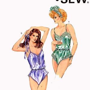 S Teddy Lingerie Sewing Pattern Kwik Sew Size Xs To Large Uncut Etsy