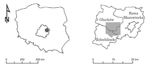 Location Of The Study Area In Poland Lodzkie Voivodship And The