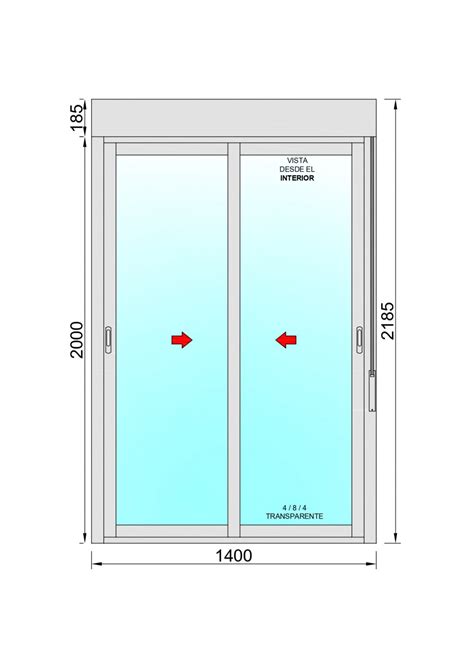 Balconera Aluminio Corredera Con Persiana Pvc Hojas