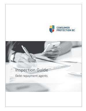 Fillable Online Inspection Guide Debt Repayment Agents Inspection