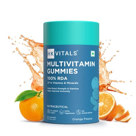 HealthKart HK Vitals Multivitamin Gummies Orange 60 Days Pack